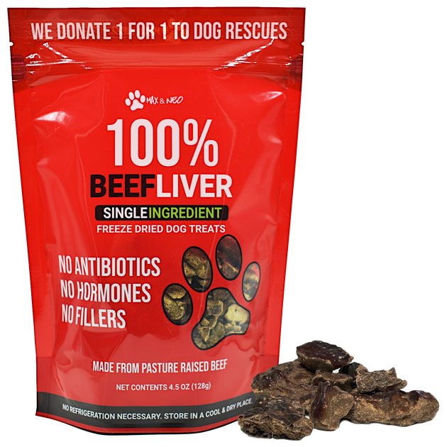 Freeze Dried Beef Liver Dog Treats | Max and Neo
