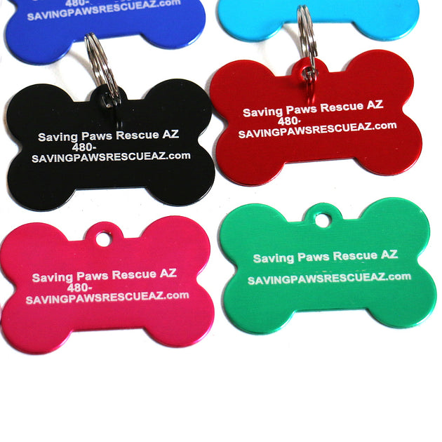 Custom Rescue Dog Tags Max and Neo