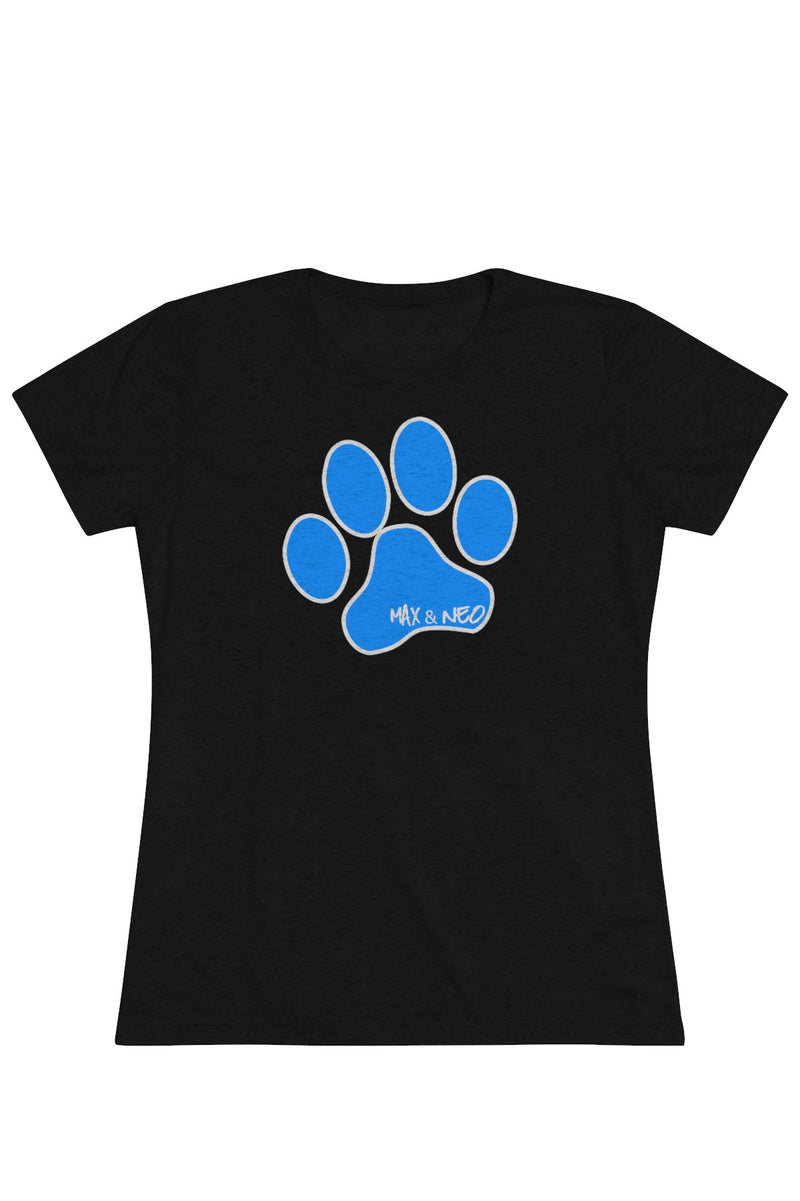 Women's Fitted Max & Neo Paw Faded Triblend T-Shirt