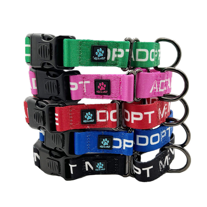 25 Pack - Mixed Color & Single Size ADOPT ME Nylon Martingale Collars