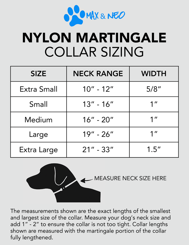 Martingale All Nylon Dog Collar