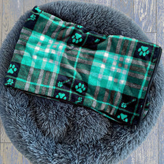 Max & Neo Teal & Black Flannel Throw Blanket, 50