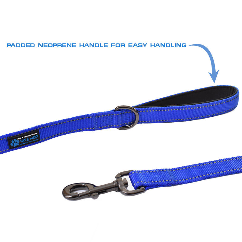 4 FT x 1" Wide Nylon Reflective Dog Leash