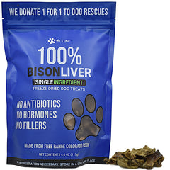 Freeze Dried Bison Liver Dog Treats