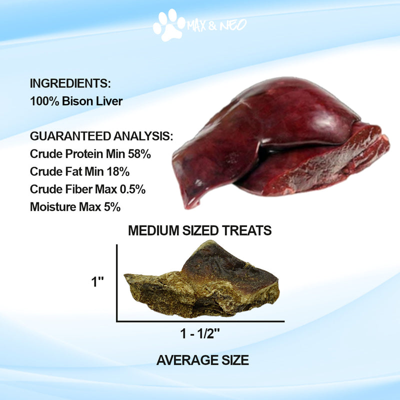 Freeze Dried Bison Liver Dog Treats