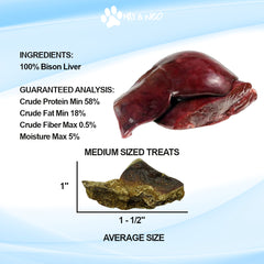 Freeze Dried Bison Liver Dog Treats