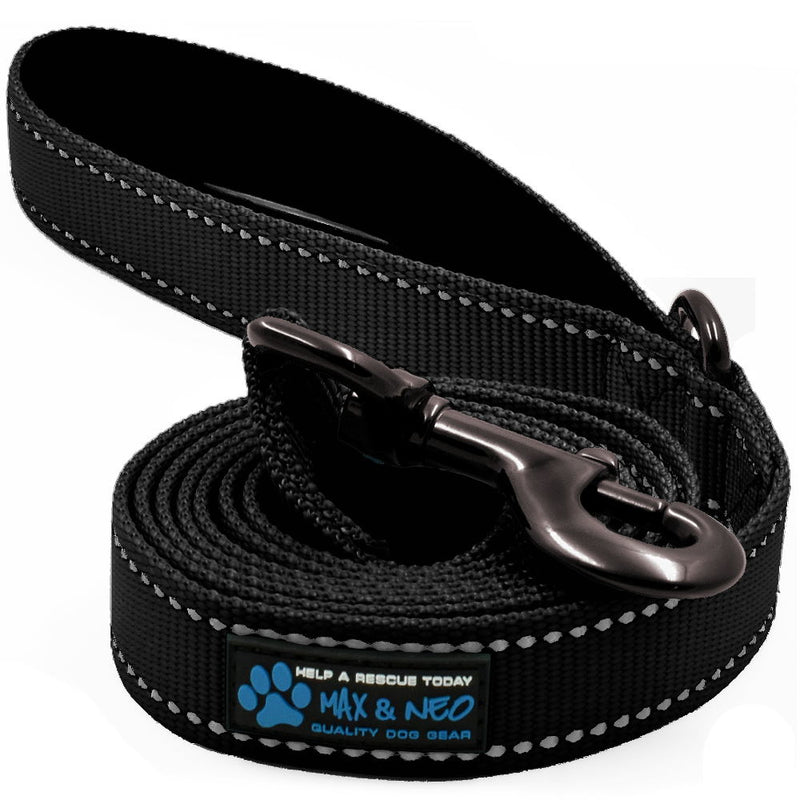 4 FT x 1" Wide Nylon Reflective Dog Leash