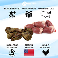 Freeze Dried Chicken Heart Dog Treats