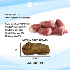 Freeze Dried Chicken Heart Dog Treats