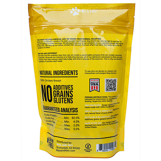 Freeze Dried Chicken Breast Dog Treats Max and Neo