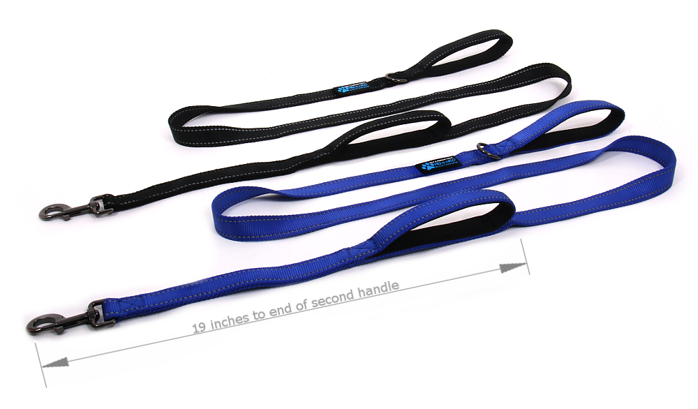 Dog leash with second handle outlet