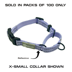 100 Pack - Mixed Color & Single Size NYLON Martingale Collars