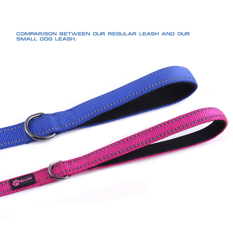 4 FT x 5/8" Wide Small Dog Nylon Reflective Dog Leash