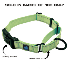 100 Pack - Single Color & Single Size NYLON Martingale Collars