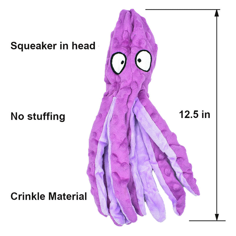 Octopus Crinkle No Stuffing Toys