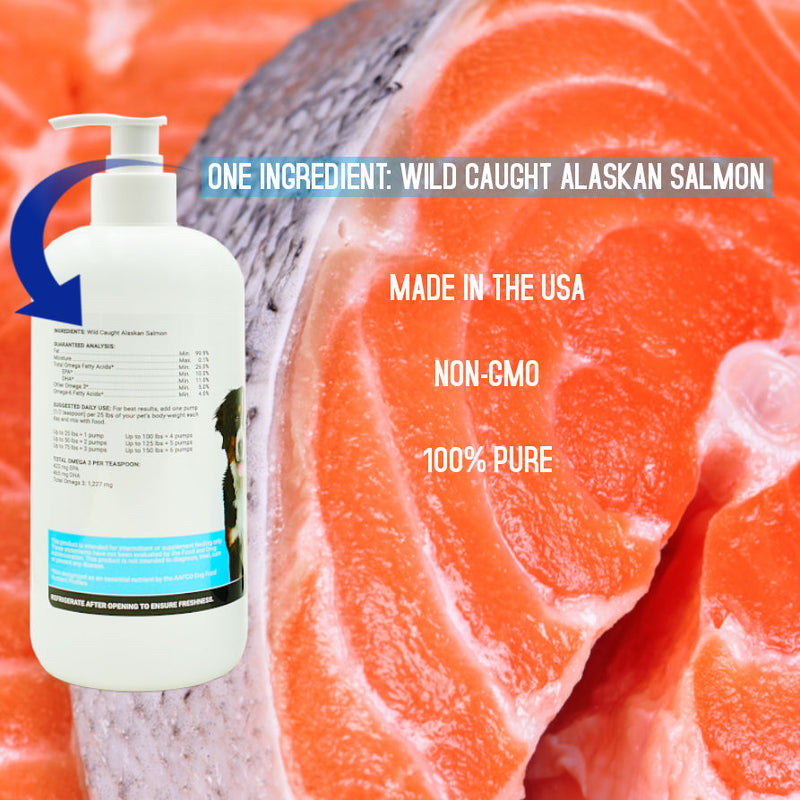 100% Pure Wild Alaskan Human-Grade Salmon Oil