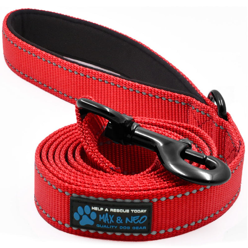 6 FT x 1" Wide Nylon Reflective Dog Leash