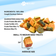 Freeze Dried Wild Caught Sockeye Salmon Dog Treats