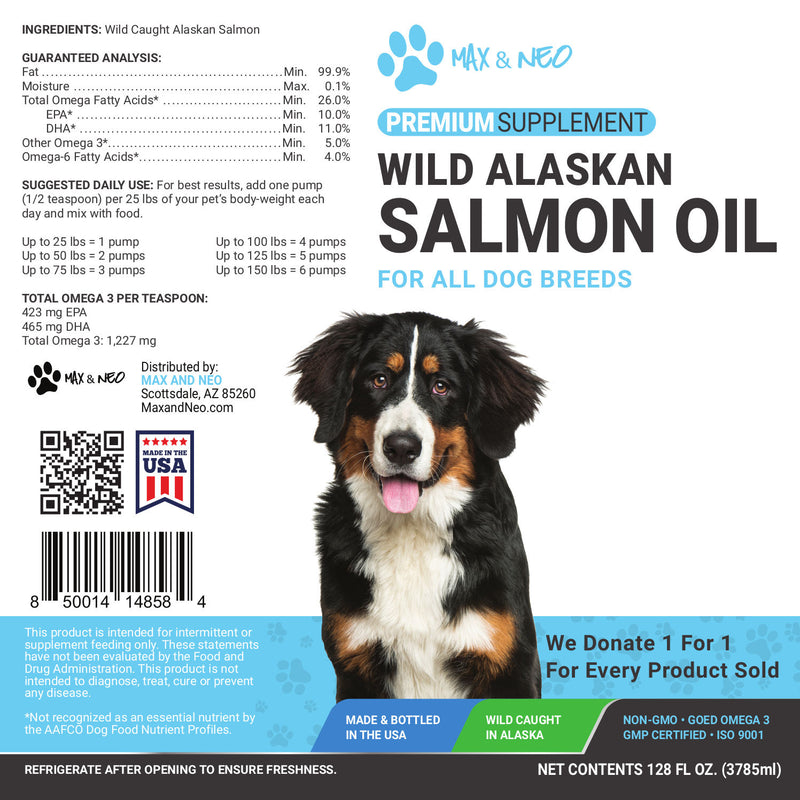 100% Pure Wild Alaskan Human-Grade Salmon Oil